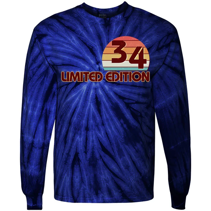 Limited Edition 1934 Retro Sun 90th Birthday Tie-Dye Long Sleeve Shirt