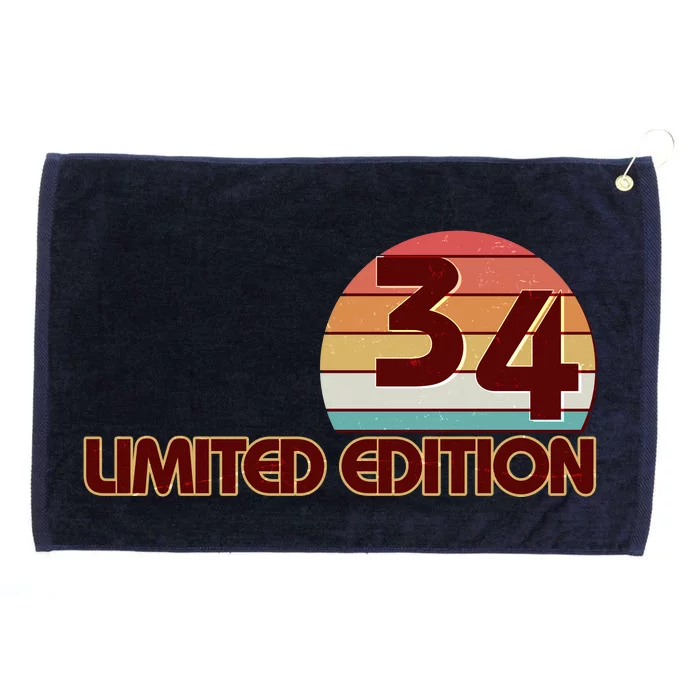 Limited Edition 1934 Retro Sun 90th Birthday Grommeted Golf Towel