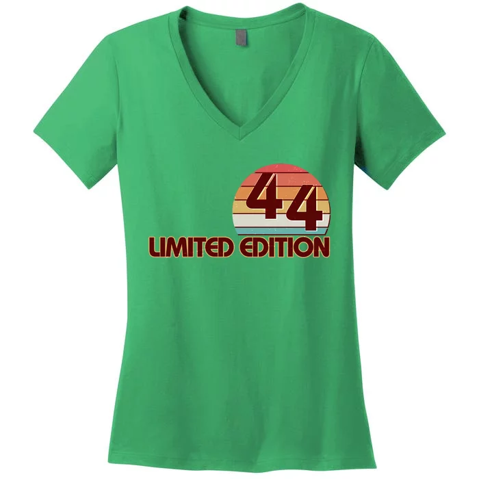 Limited Edition 1944 Retro Sun 80th Birthday Women's V-Neck T-Shirt