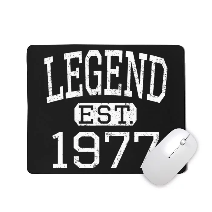 Legend Established 1977 Vintage Style Born 1977 Birthday Mousepad