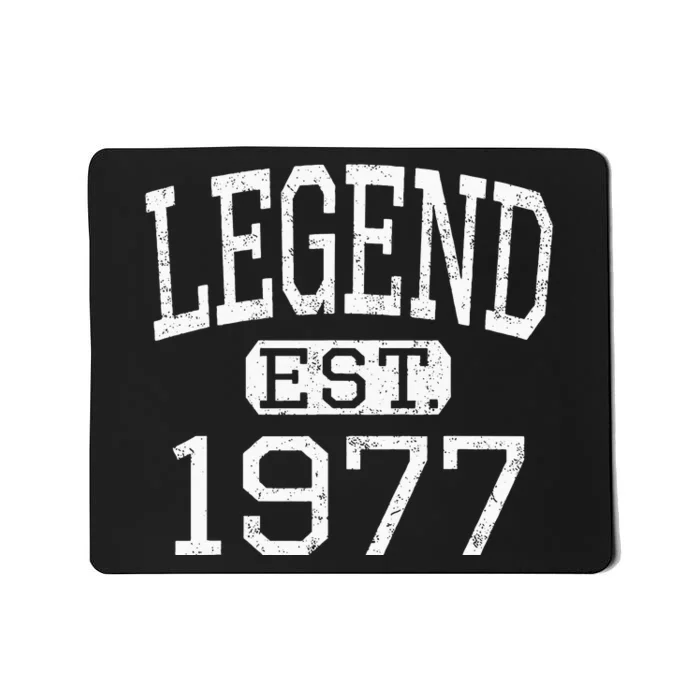 Legend Established 1977 Vintage Style Born 1977 Birthday Mousepad