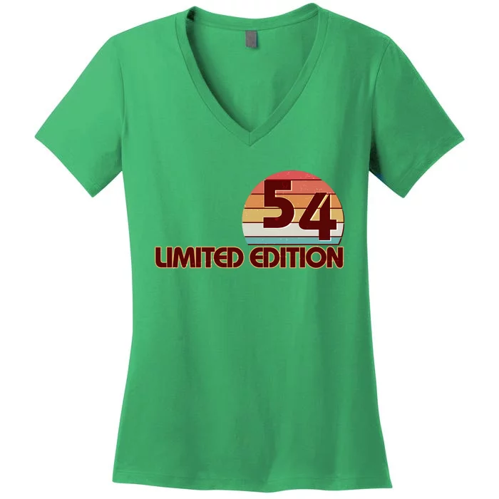 Limited Edition 1954 Retro Sun 70th Birthday Women's V-Neck T-Shirt