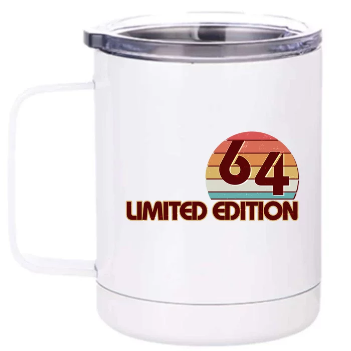 Limited Edition 1964 Retro Sun 60th Birthday Front & Back 12oz Stainless Steel Tumbler Cup