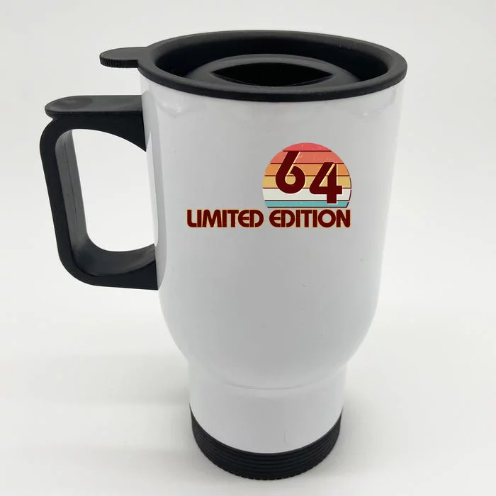 Limited Edition 1964 Retro Sun 60th Birthday Front & Back Stainless Steel Travel Mug