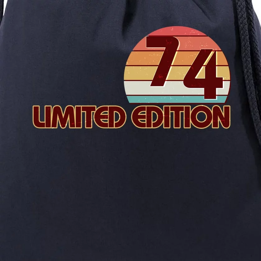 Limited Edition 1974 Retro Sun 50th Birthday Drawstring Bag