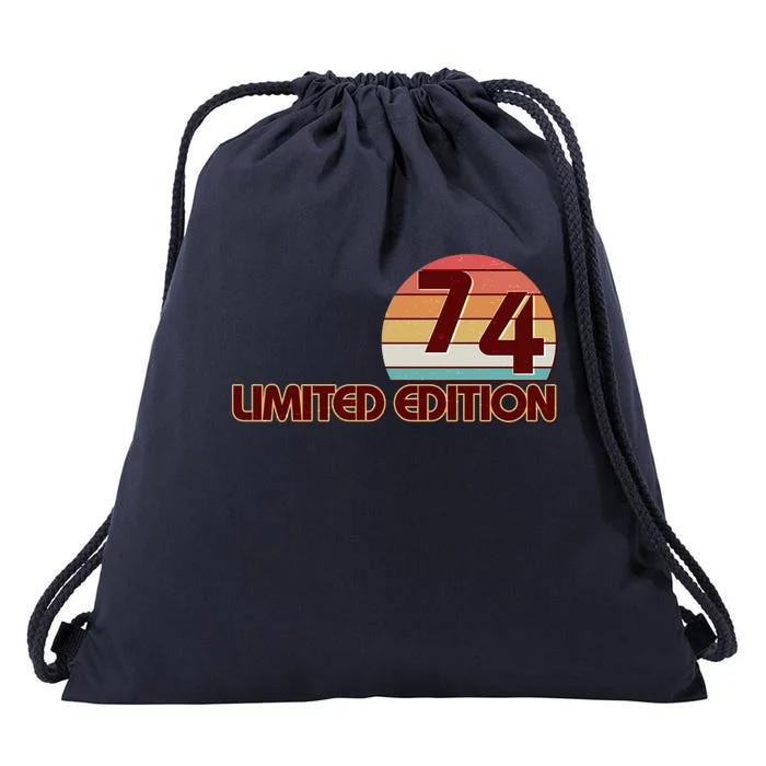 Limited Edition 1974 Retro Sun 50th Birthday Drawstring Bag