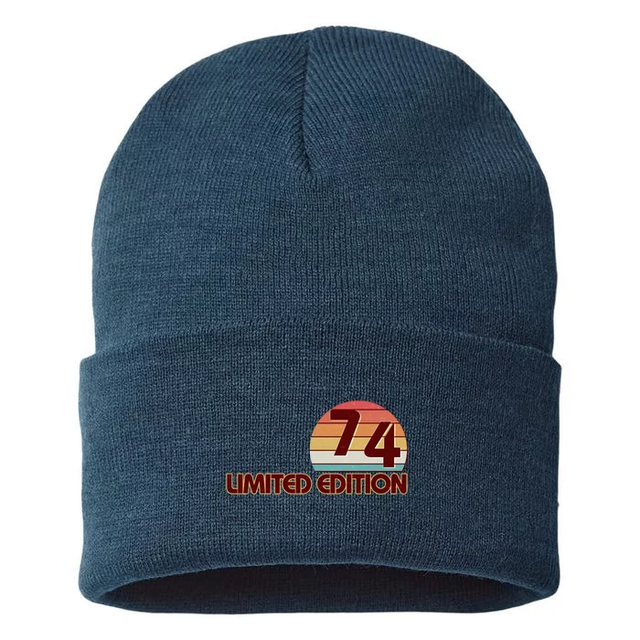 Limited Edition 1974 Retro Sun 50th Birthday Sustainable Knit Beanie