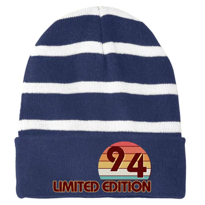 Limited Edition 1994 Retro Sun 30th Birthday Striped Beanie with Solid Band