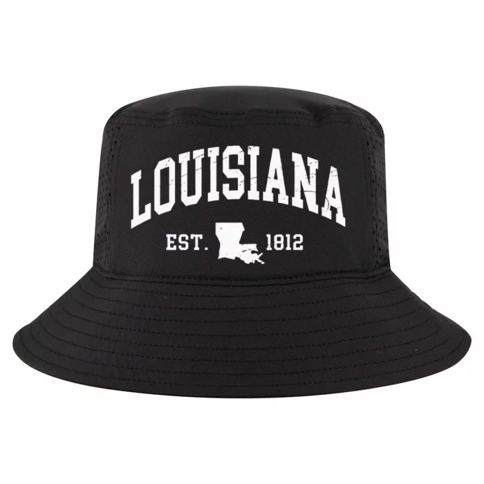 Louisiana Est. 1812 Distressed Worn Classic Cool Comfort Performance Bucket Hat