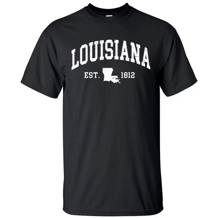 Louisiana Est. 1812 Distressed Worn Classic Tall T-Shirt