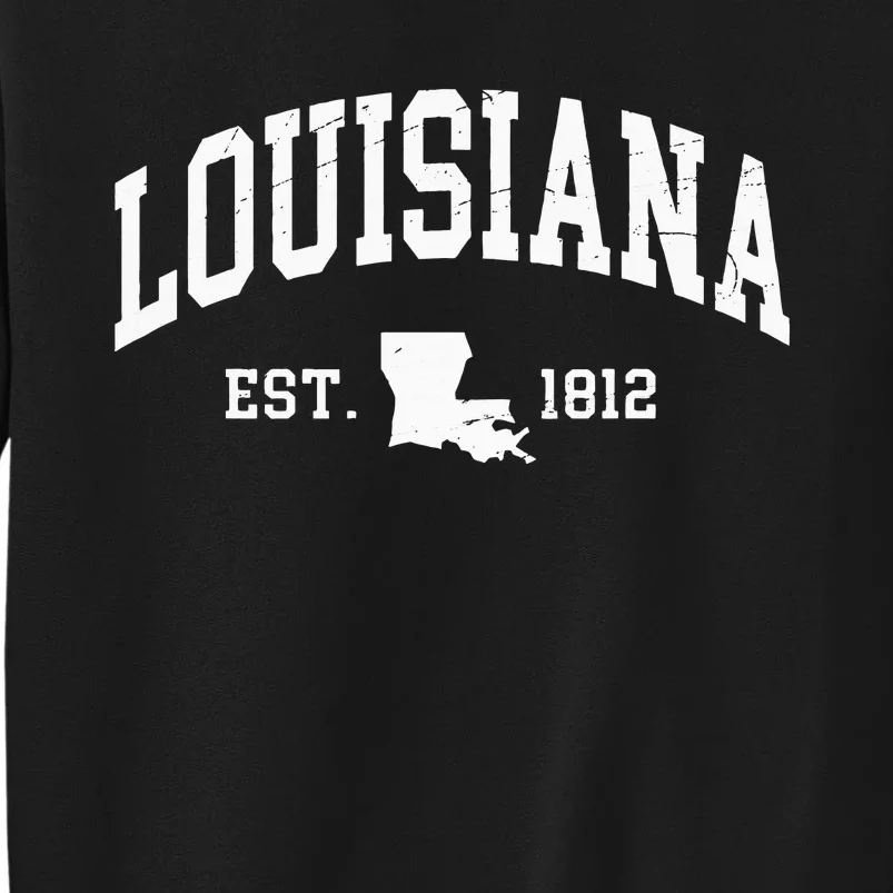 Louisiana Est. 1812 Distressed Worn Classic Tall Sweatshirt