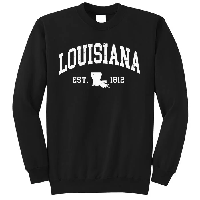 Louisiana Est. 1812 Distressed Worn Classic Tall Sweatshirt