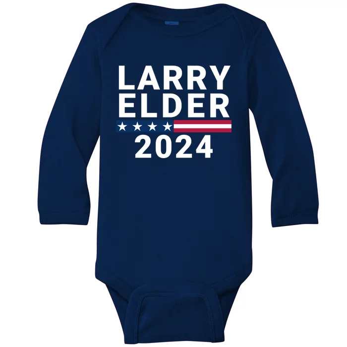 Larry Elder 2024 Presidential Election Elder 2024 Conservative Baby Long Sleeve Bodysuit