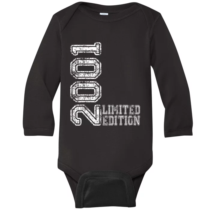 Limited Edition 2001 Birthday 2001 Born 2001 Vintage Baby Long Sleeve Bodysuit