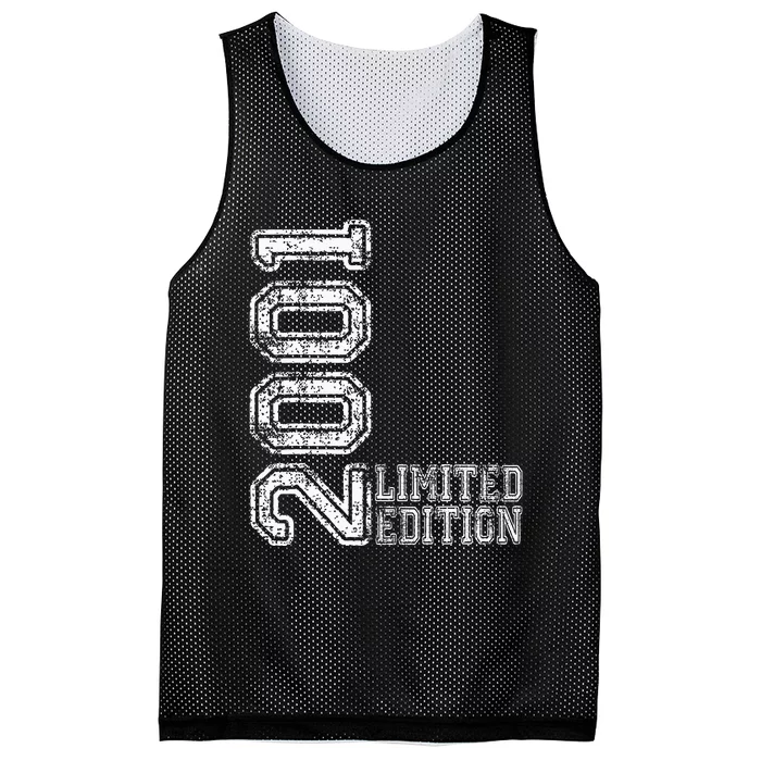 Limited Edition 2001 Birthday 2001 Born 2001 Vintage Mesh Reversible Basketball Jersey Tank