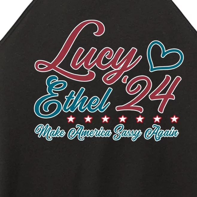 Lucy Ethel 24 Make America Sassy Again Women’s Perfect Tri Rocker Tank