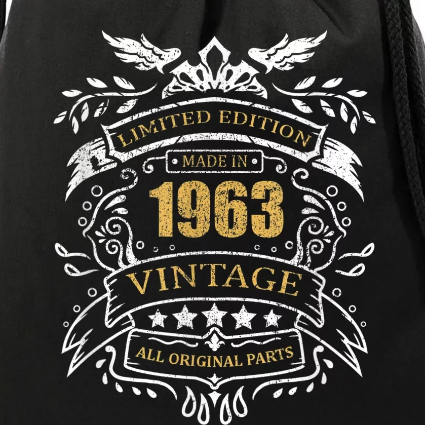 Limited Edition 60th Birthday Gift Idea Vintage 1963 Drawstring Bag