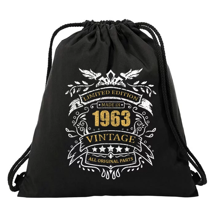 Limited Edition 60th Birthday Gift Idea Vintage 1963 Drawstring Bag