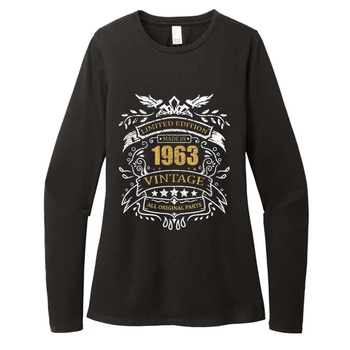 Limited Edition 60th Birthday Gift Idea Vintage 1963 Womens CVC Long Sleeve Shirt