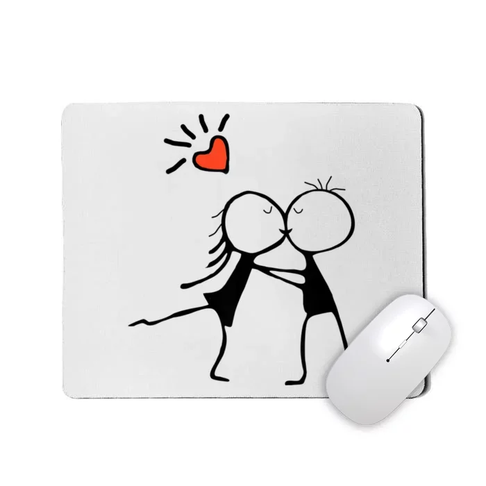 Love's Embrace: A Romantic Couple Design For Valentine's Day Mousepad