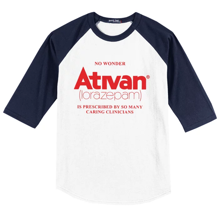 Limited Edition Ativan Lorazepam No Wonder Ash Grey Baseball Sleeve Shirt