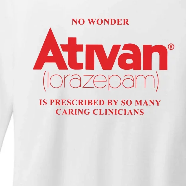 Limited Edition Ativan Lorazepam No Wonder Ash Grey Womens CVC Long Sleeve Shirt