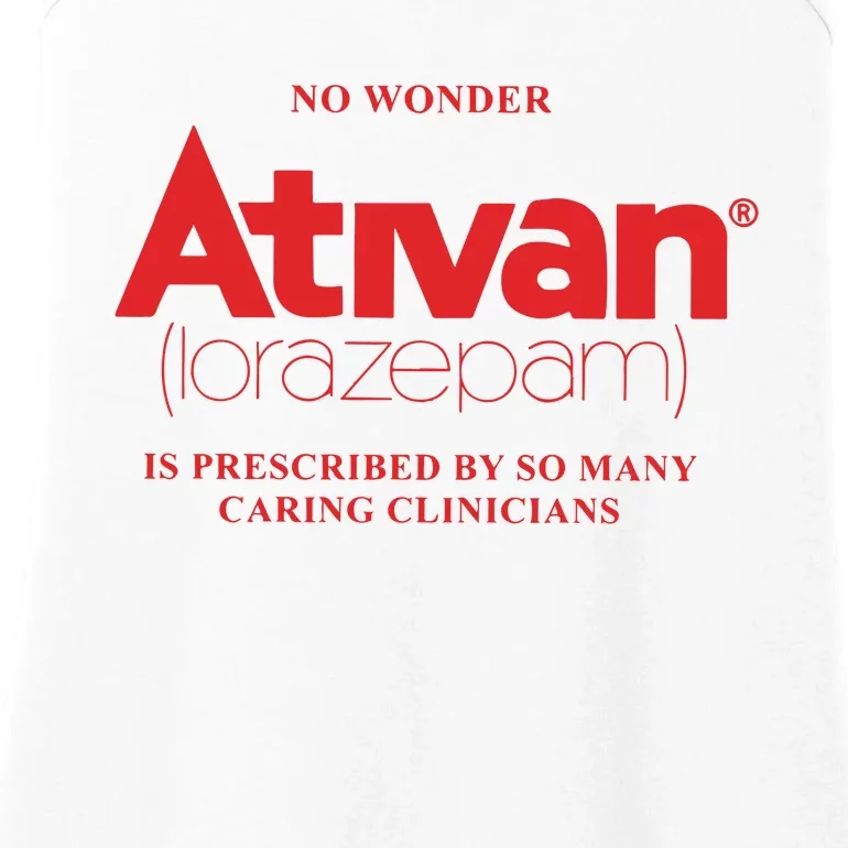 Limited Edition Ativan Lorazepam No Wonder Ash Grey Ladies Essential Tank