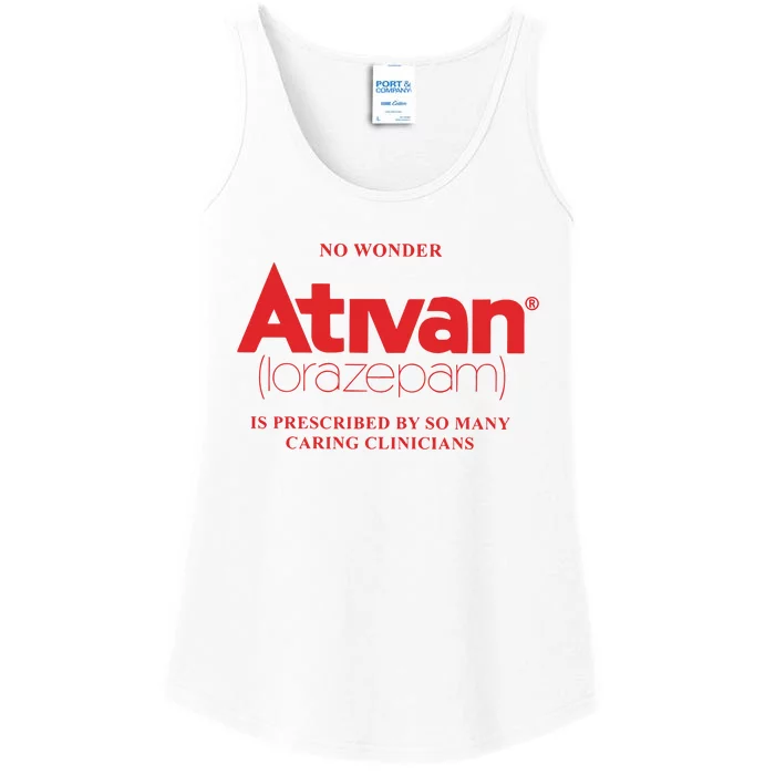 Limited Edition Ativan Lorazepam No Wonder Ash Grey Ladies Essential Tank