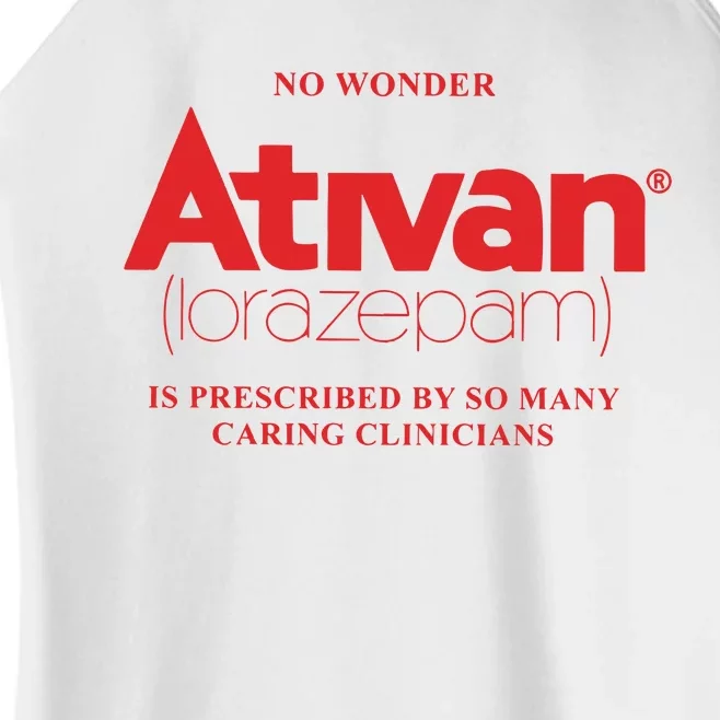 Limited Edition Ativan Lorazepam No Wonder Ash Grey Women’s Perfect Tri Rocker Tank