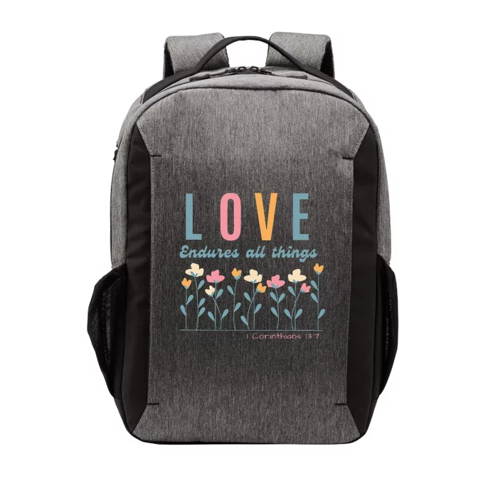 Love Endures All Things Floral Bible Be Kind To One Another Vector Backpack