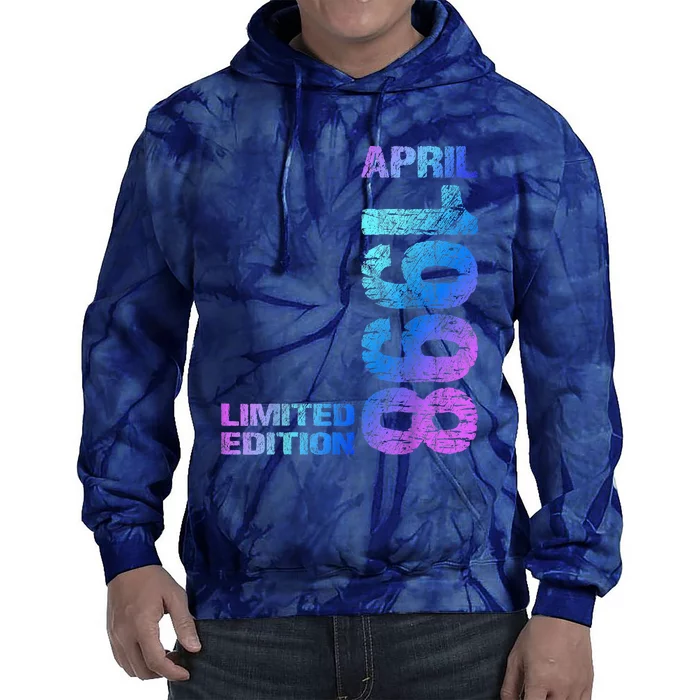 Limited Edition April 1998 25th Birthday Born 1998 Tie Dye Hoodie