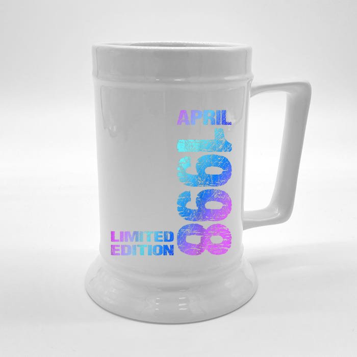 Limited Edition April 1998 25th Birthday Born 1998 Front & Back Beer Stein