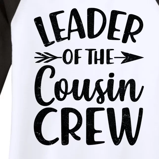 Leader Of The Cousin Crew Matching Family shirts Women's Tri-Blend 3/4-Sleeve Raglan Shirt