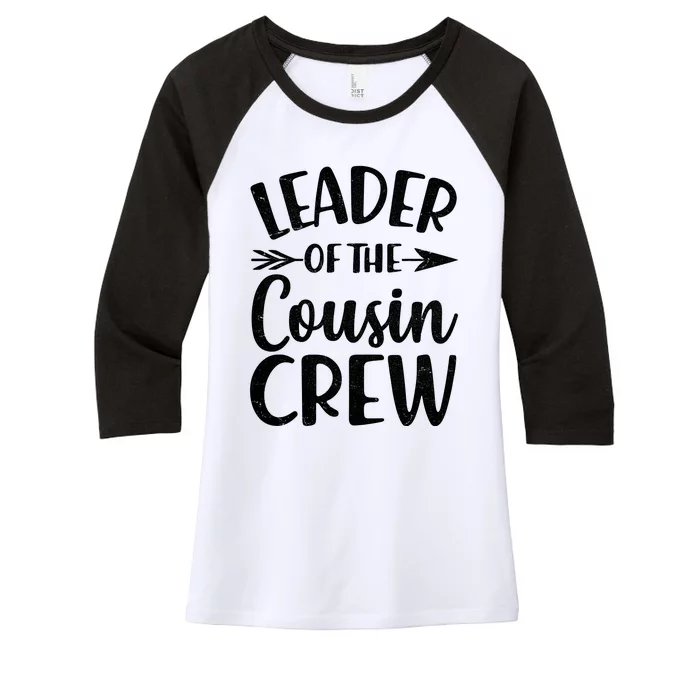 Leader Of The Cousin Crew Matching Family shirts Women's Tri-Blend 3/4-Sleeve Raglan Shirt