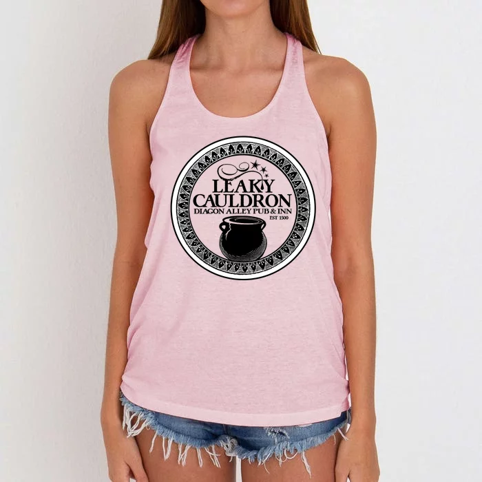 Leaky Cauldron Diagon Alley Pub Women's Knotted Racerback Tank