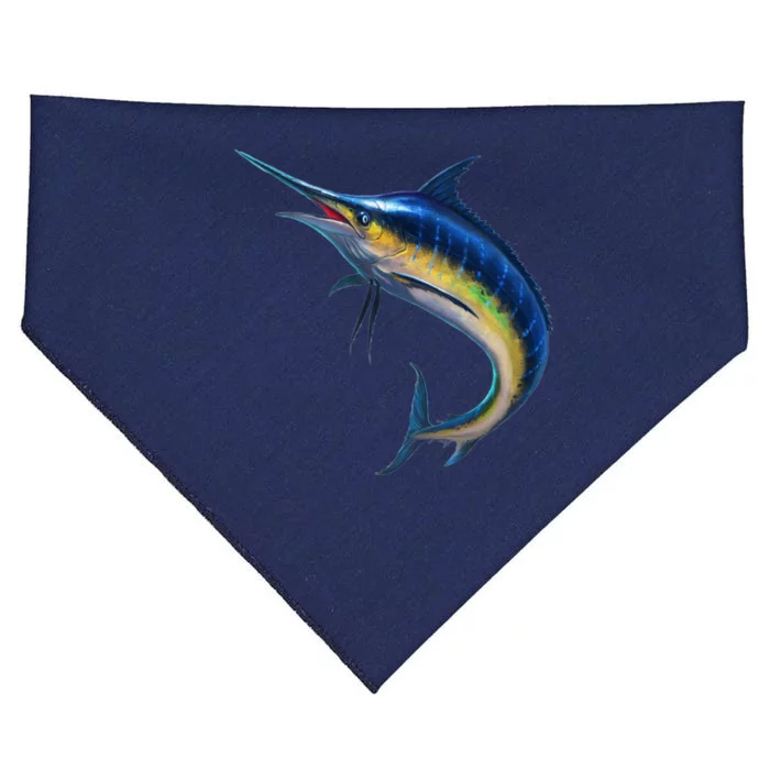 Leaping Blue Marlin USA-Made Doggie Bandana