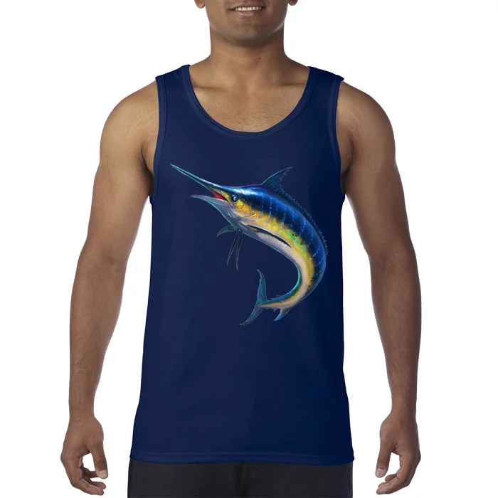 Leaping Blue Marlin Tank Top