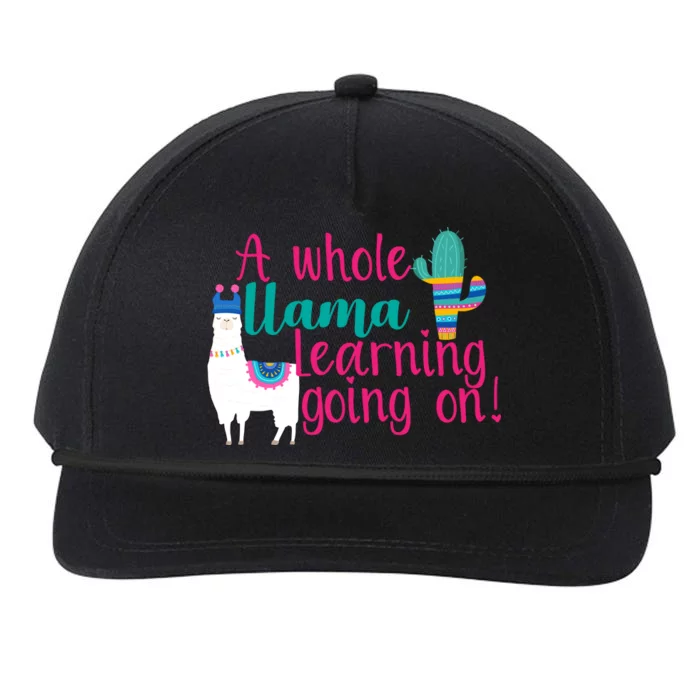 Learning Llama Snapback Five-Panel Rope Hat