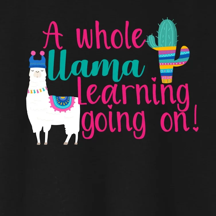 Learning Llama Women's Crop Top Tee