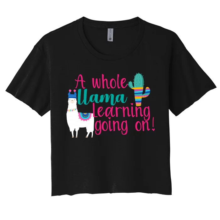 Learning Llama Women's Crop Top Tee