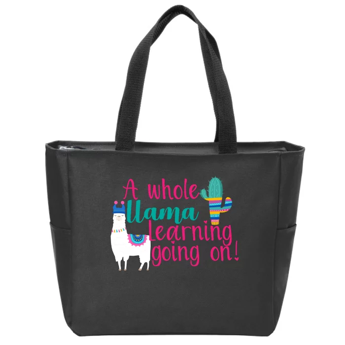 Learning Llama Zip Tote Bag