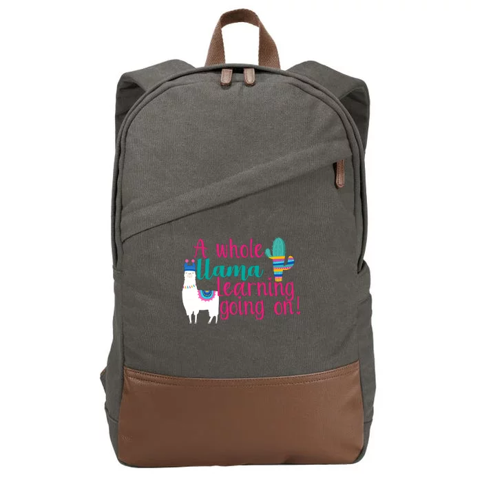 Learning Llama Cotton Canvas Backpack