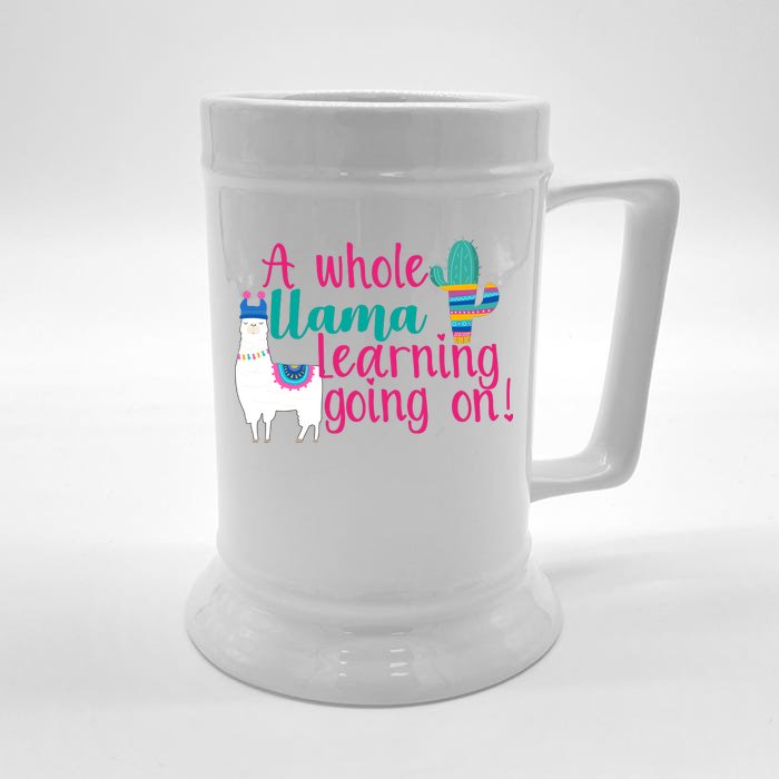 Learning Llama Front & Back Beer Stein