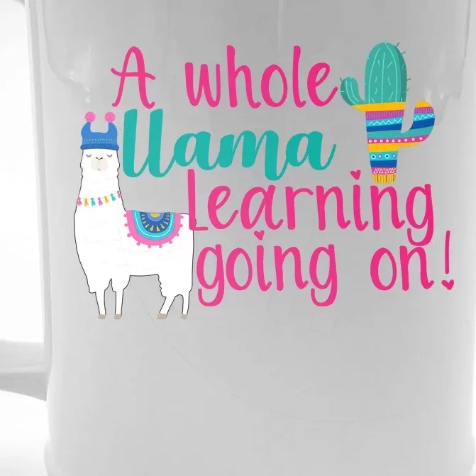 Learning Llama Front & Back Beer Stein