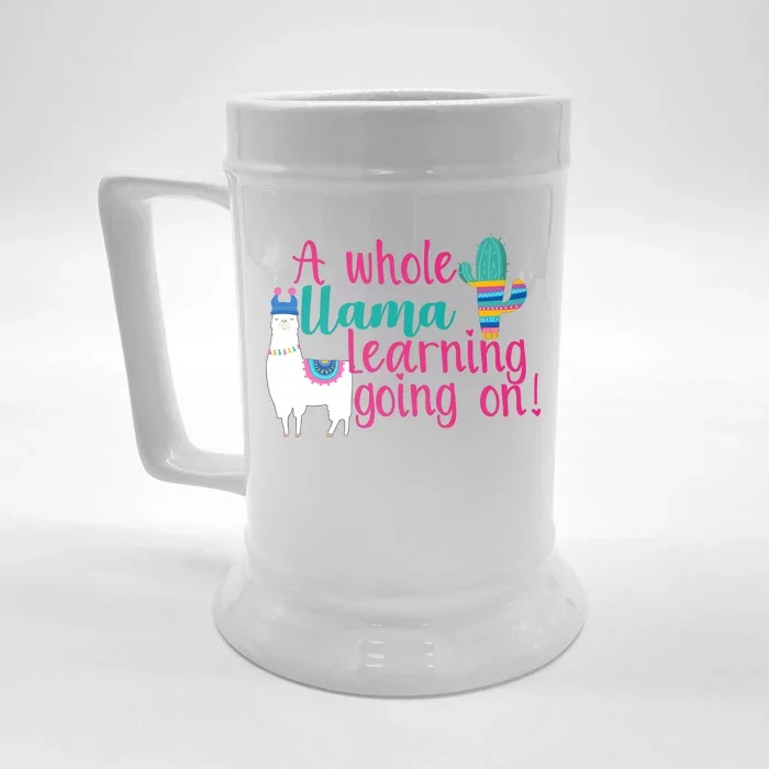 Learning Llama Front & Back Beer Stein