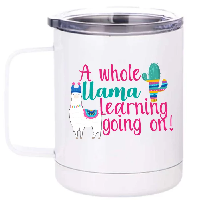 Learning Llama Front & Back 12oz Stainless Steel Tumbler Cup