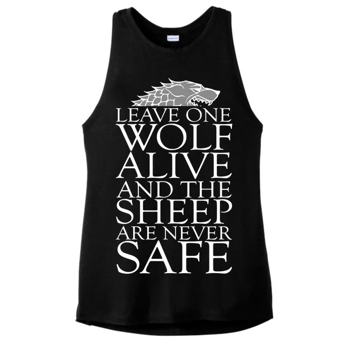 Leave One Wolf Alive And The Sheep Are Never Safe Ladies Tri-Blend Wicking Tank