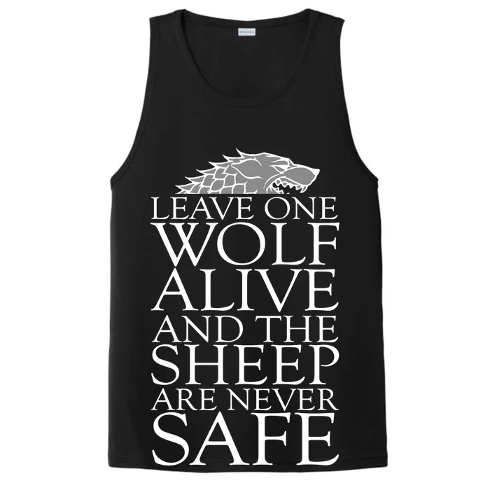 Leave One Wolf Alive And The Sheep Are Never Safe Performance Tank