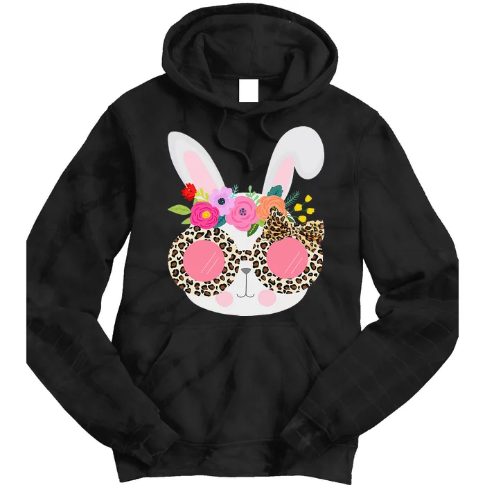 Leopard Easter Basket Stuffer Bunny Face Tie Dye Hoodie