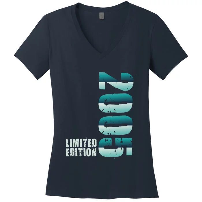 Limited Edition Birthday Made In 2005 Funny Gift Women's V-Neck T-Shirt